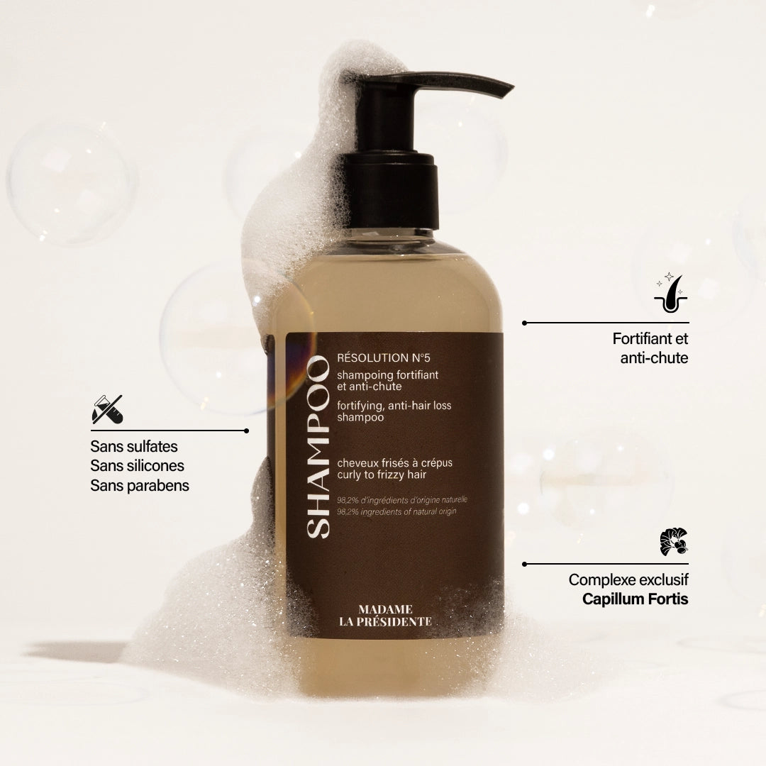 Shampoing Anti-chute et Fortifiant Cheveux Frisés à Crépus - Résolution N°5
