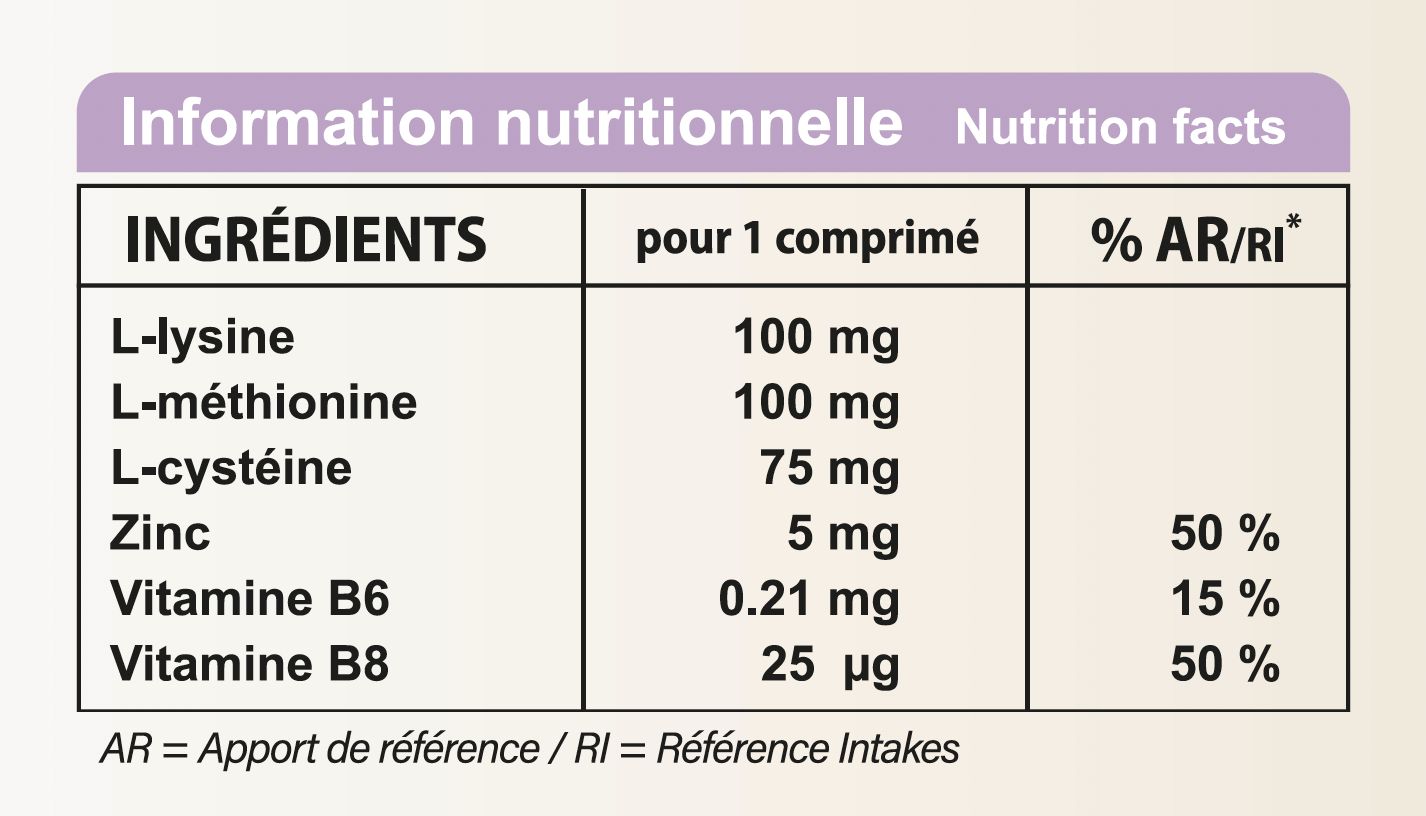 Ingredients and nutritional values
